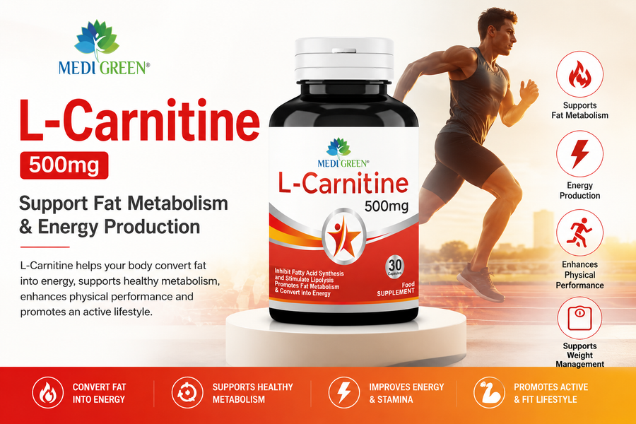 MediGreen L-Carnitine – Your Daily Fitness and Energy Support Supplement