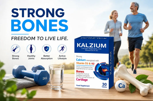 Kalzium by MediGreen – Complete Bone Health Support with Calcium, Magnesium, Zinc, Vitamin D3 &amp; K2 MediGreen
