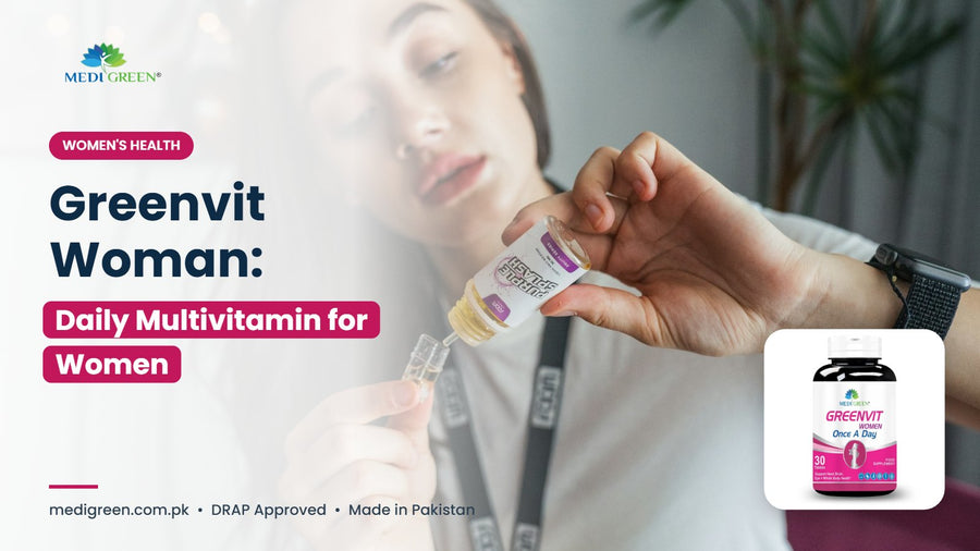 Greenvit Woman daily multivitamin for women in Pakistan - MediGreen