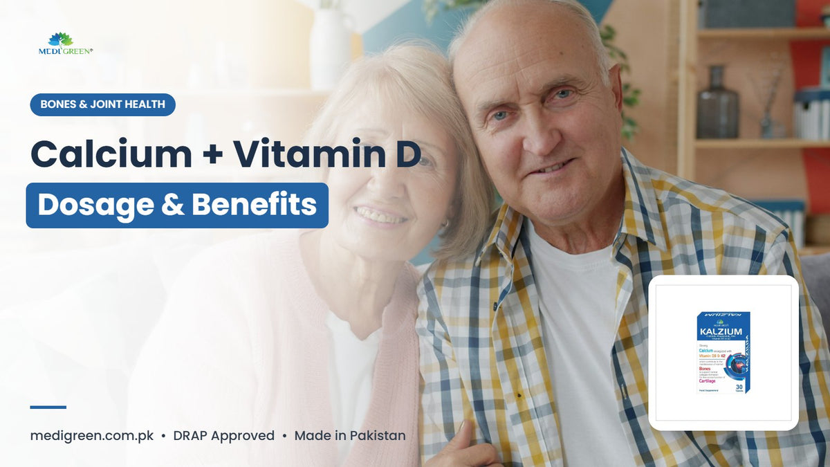 Calcium and vitamin D dosage and benefits - KALZIUM by MediGreen