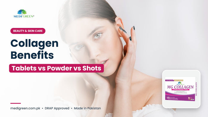Marine collagen benefits in Pakistan - tablets vs powder vs shots