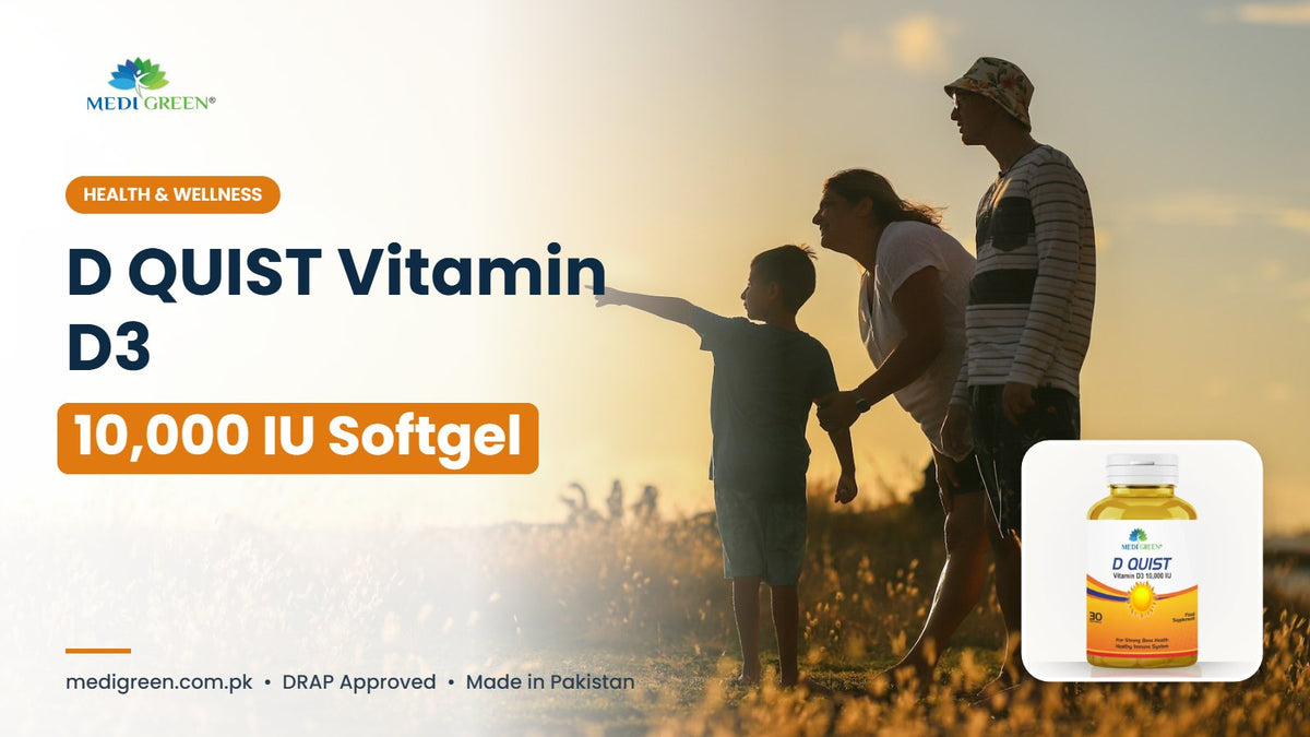 D QUIST vitamin D3 10000 IU softgel in Pakistan