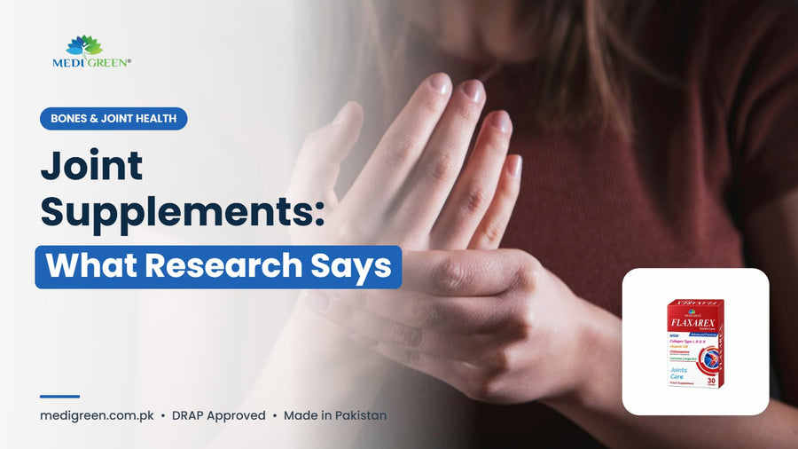 Joint supplement research - glucosamine, MSM, collagen and turmeric - FLAXAREX
