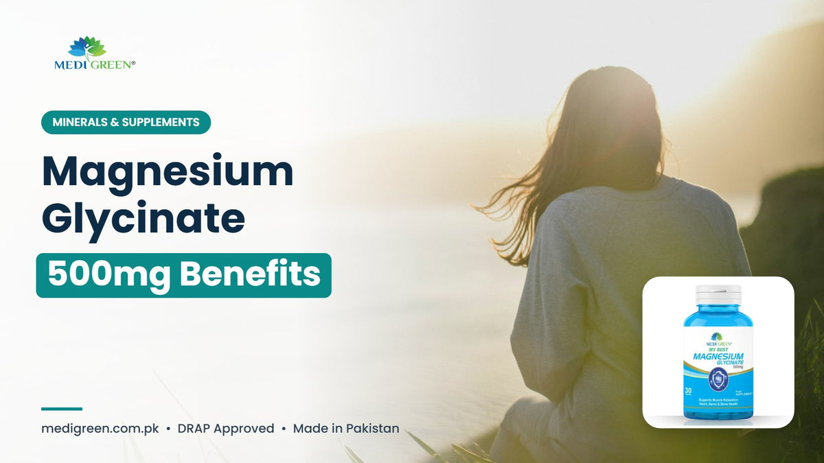 Magnesium glycinate 500mg benefits - MY BEST tablets by MediGreen