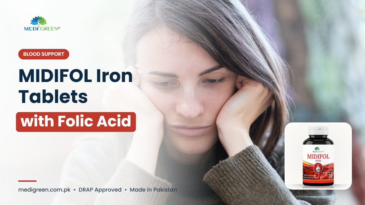 MIDIFOL iron tablets with folic acid in Pakistan