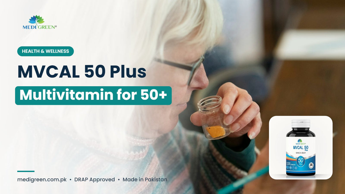 MVCAL 50 Plus multivitamin for 50+ in Pakistan