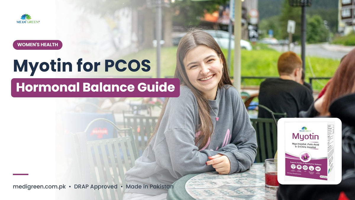 Myotin PCOS sachet guide to hormonal balance - MediGreen