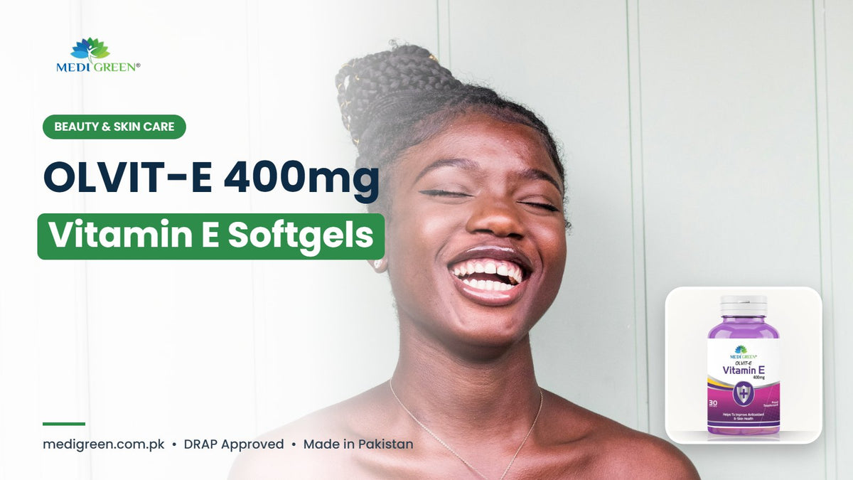OLVIT-E 400mg vitamin E softgels in Pakistan