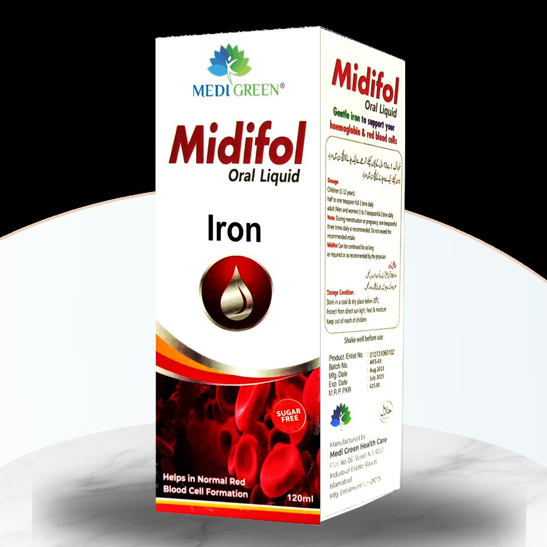 MIDIFOL Iron Liquid Supplement