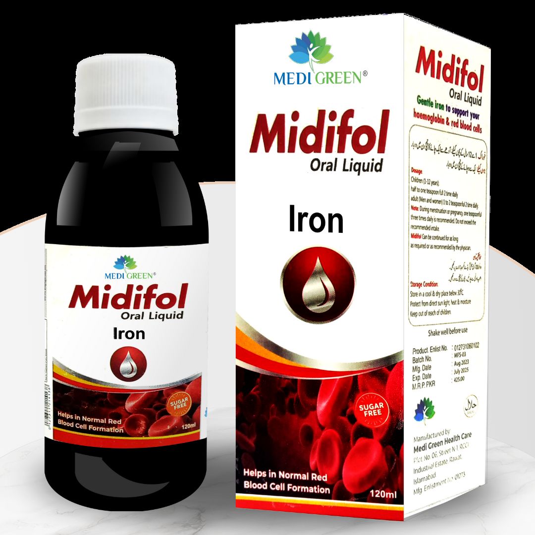 MIDIFOL Gentle Iron Liquid for Healthy Blood Support