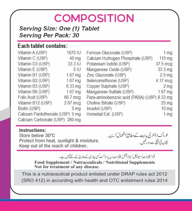 KERACELL Biotin Formula for Hair, Skin & Nails