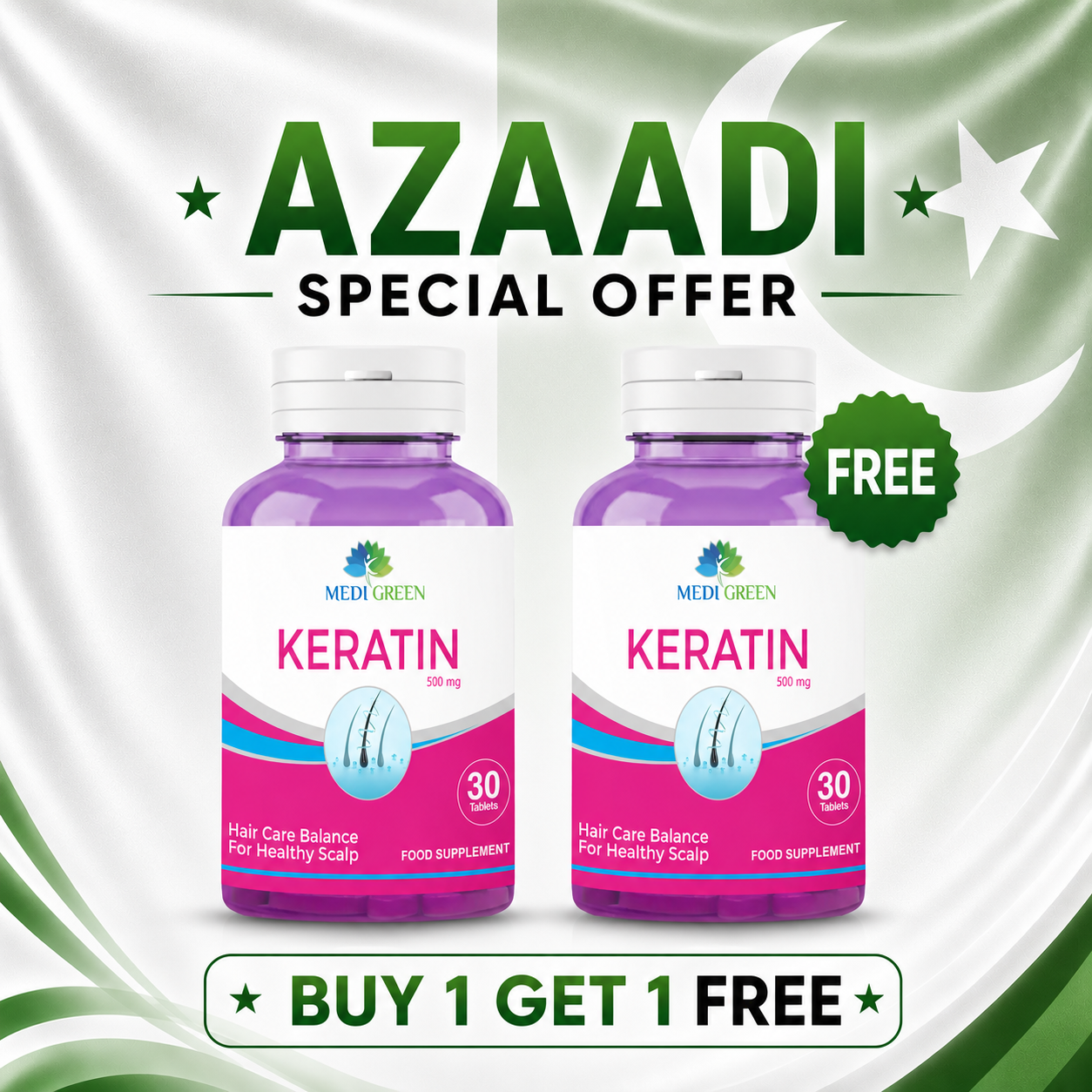 Keratin Buy 1 Get 1 Free MediGreen