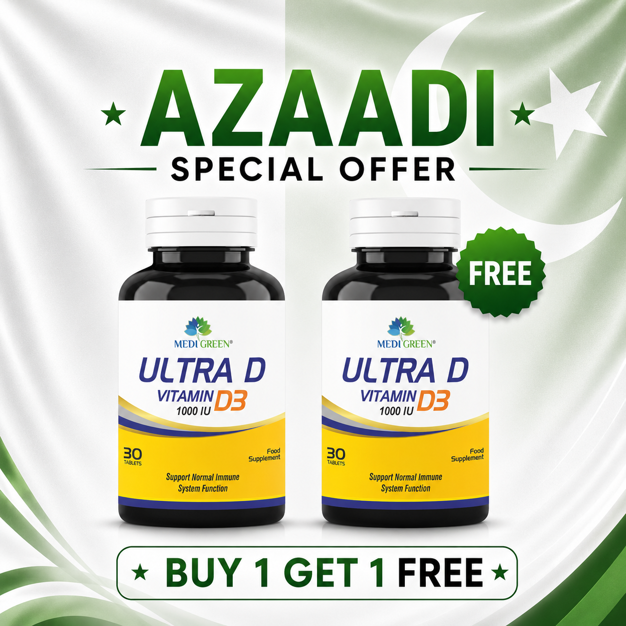 MG Ultra D Buy 1 Get 1 Free MediGreen