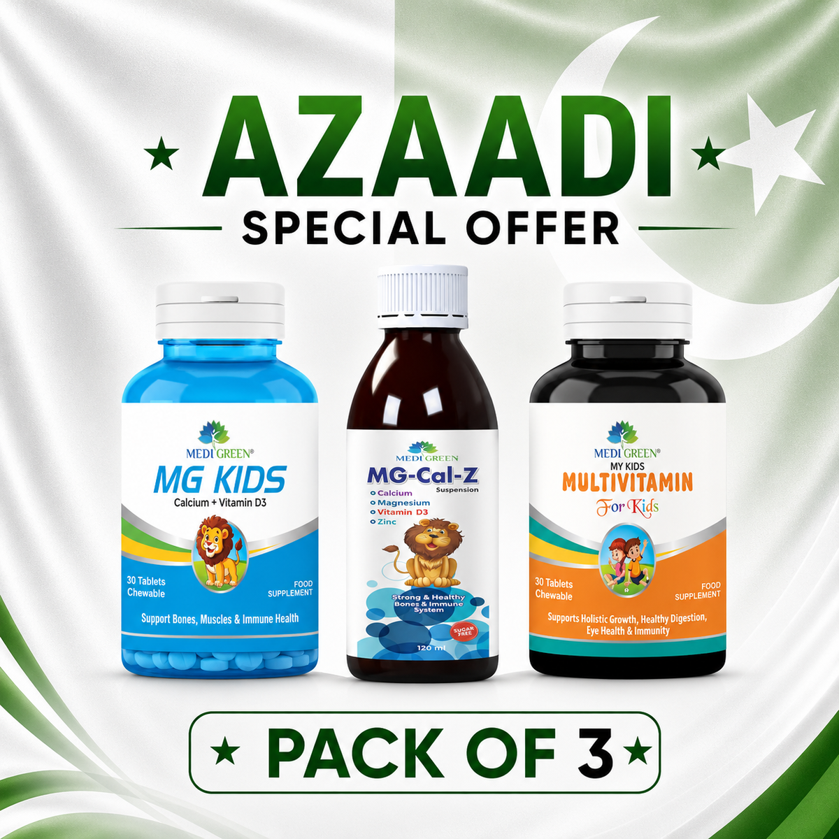 Kids Azaadi Bundle MediGreen