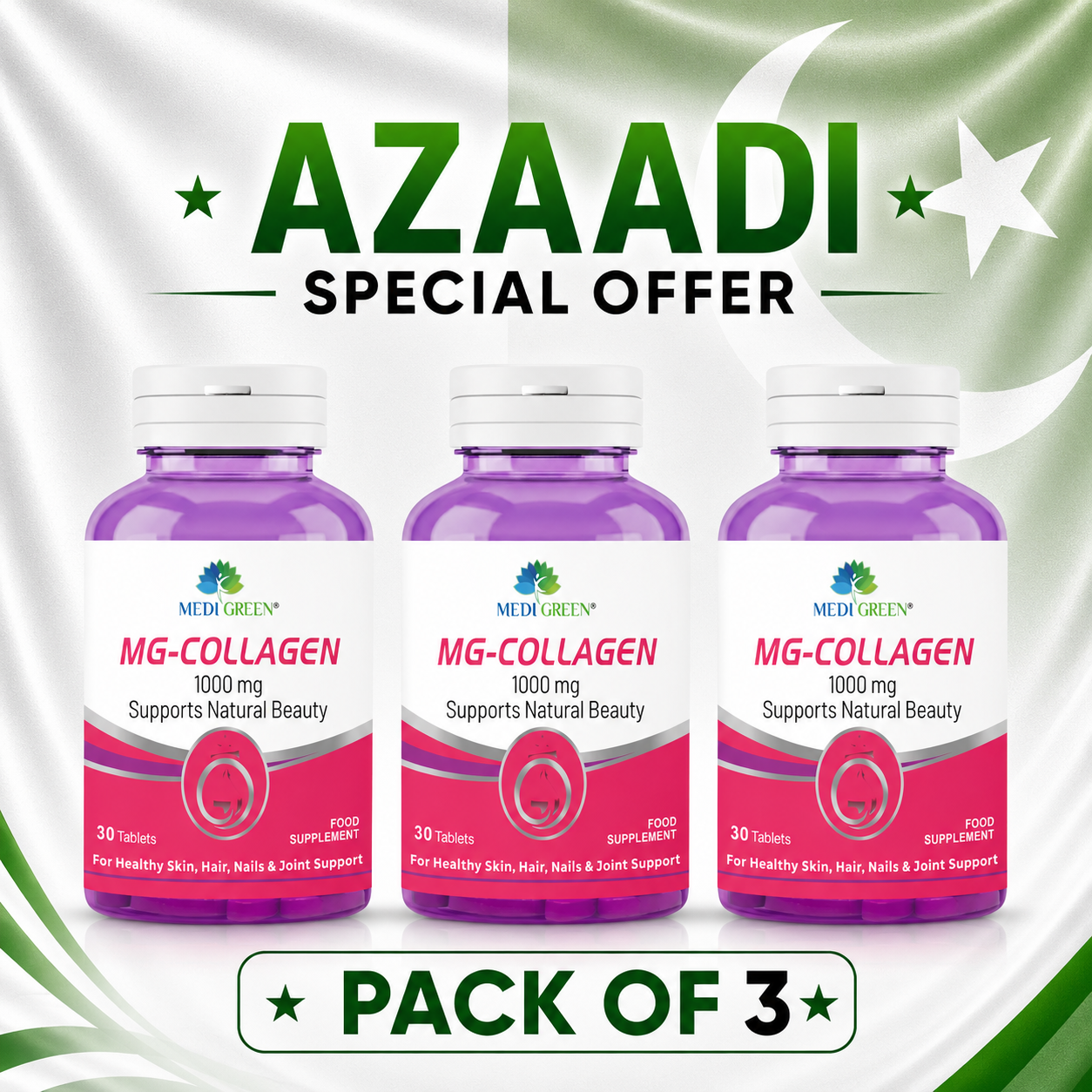 MG Collagen Pack Of 3 MediGreen
