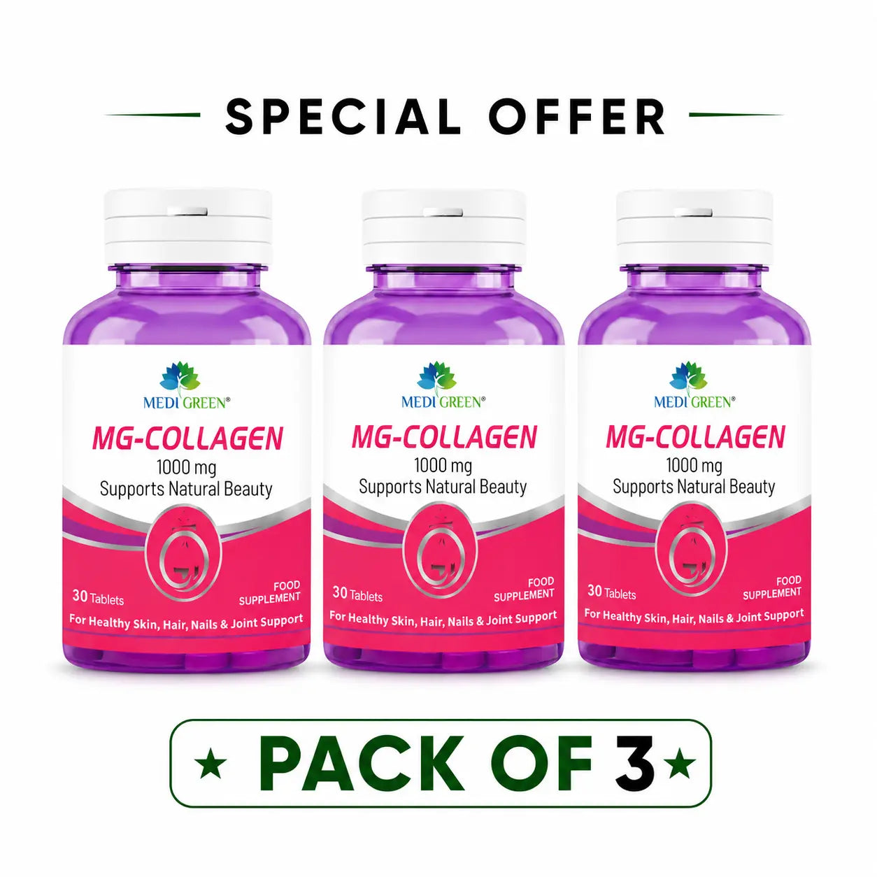 MG Collagen Pack Of 3 MediGreen