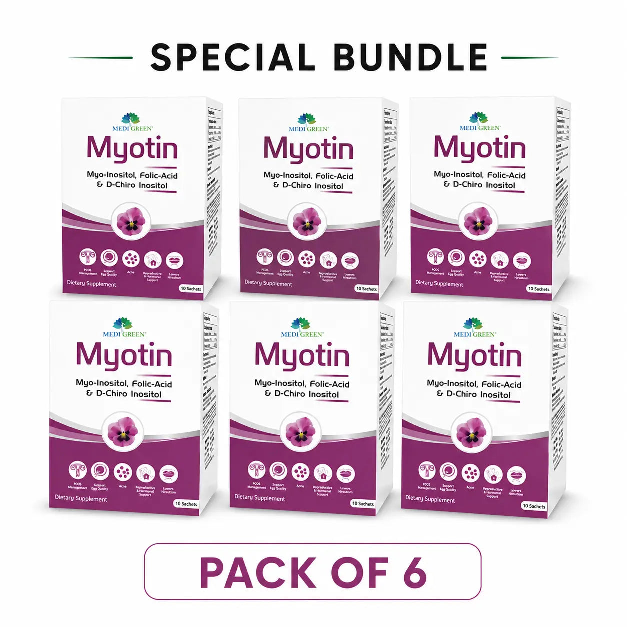 Myotin PCOS Sachets Pack Of 6 MediGreen