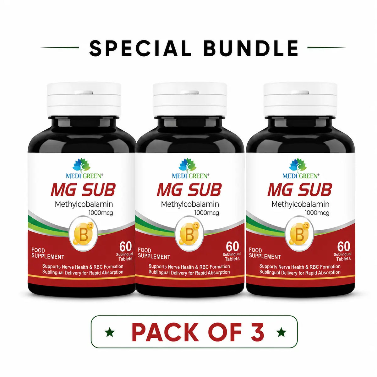 MG SUB Pack Of 3 MediGreen