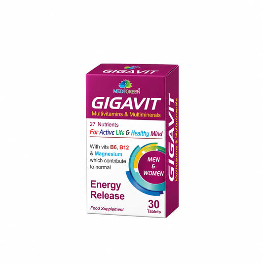 GIGAVIT – 27 Multivitamins & Multiminerals Tablets for Men & Women MediGreen