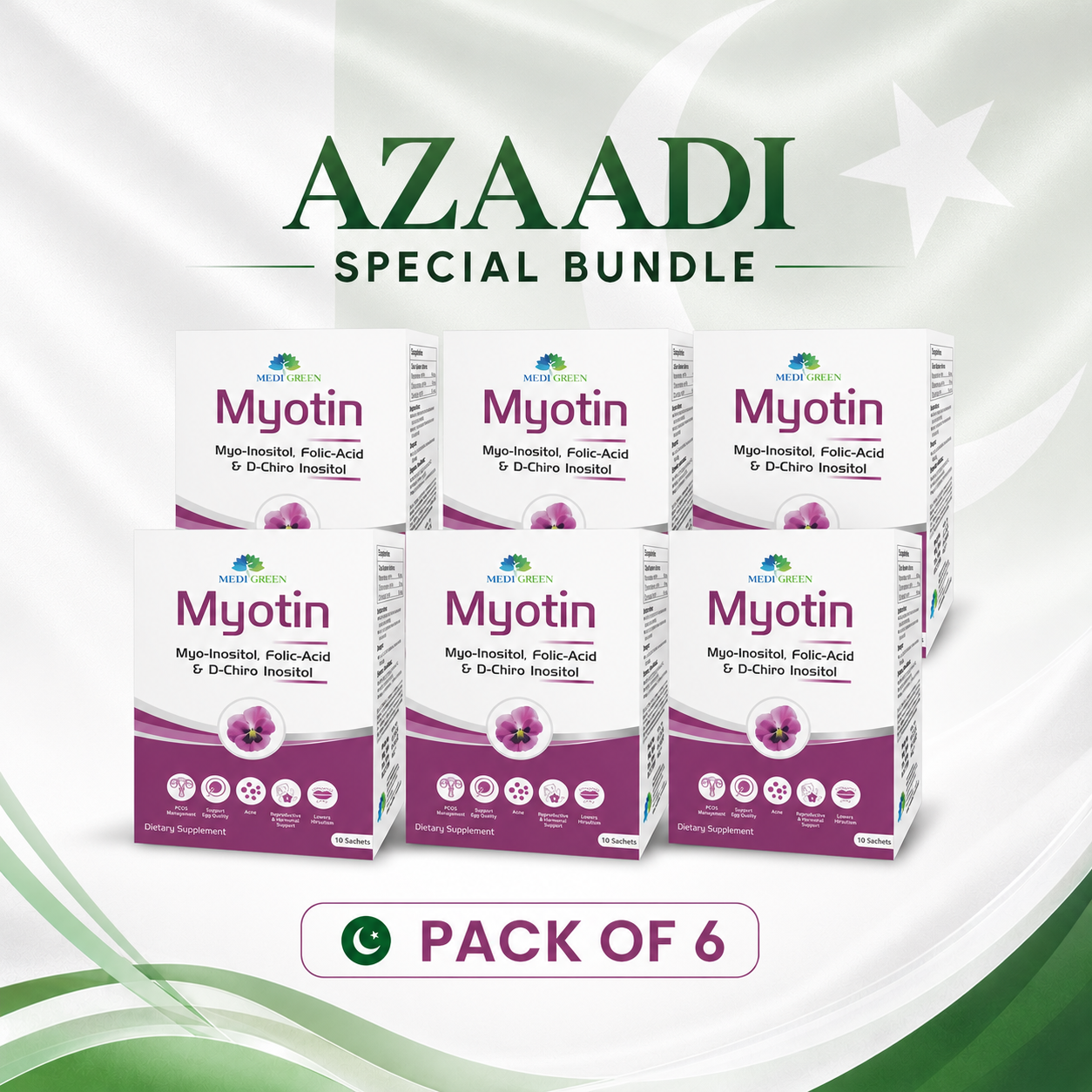 Myotin Pack Of 6 MediGreen