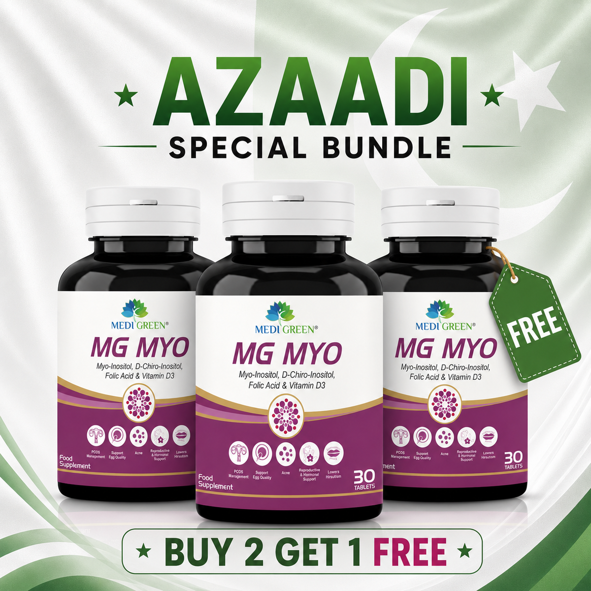 MG MYO Pack Of 3 MediGreen